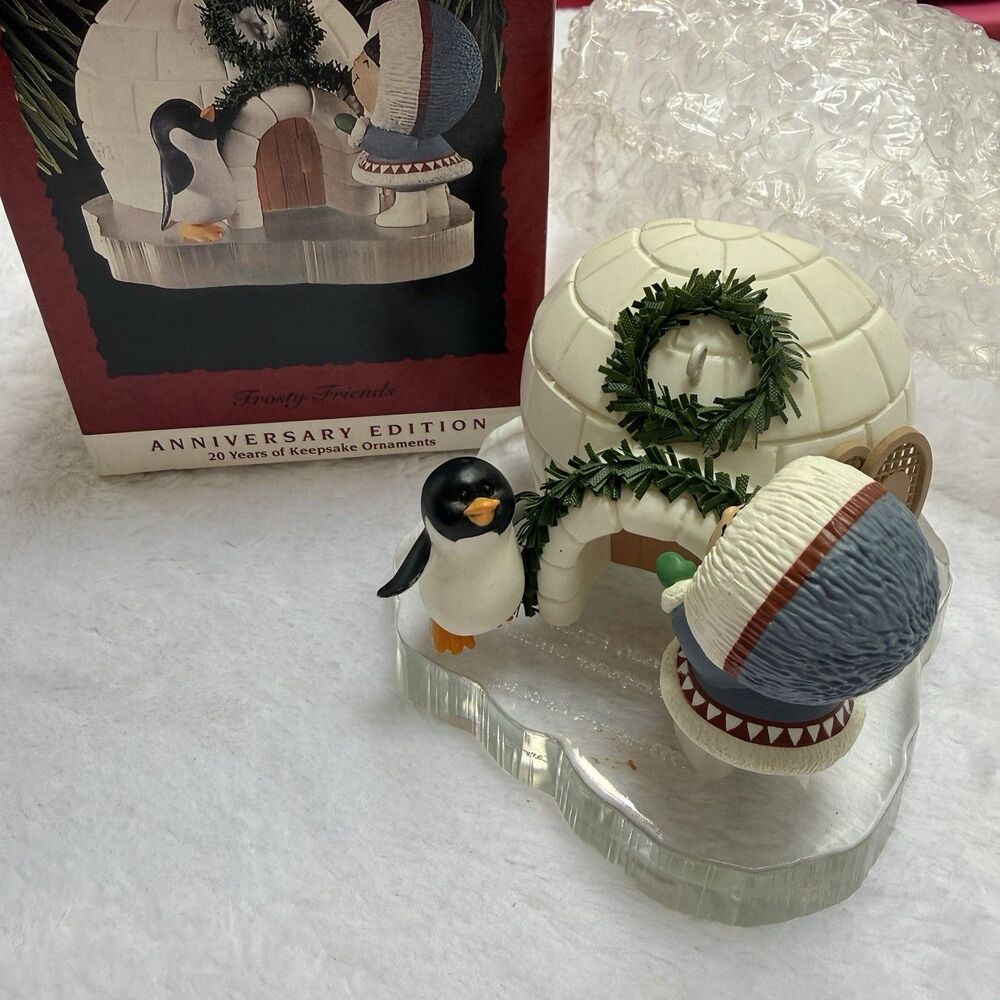 Hallmark 20th Anniversary Frosty Friends 1993 Keepsake Christmas Ornament Igloo